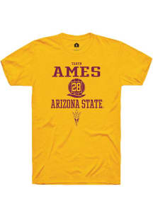 Taryn Ames  Arizona State Sun Devils Gold Rally NIL Sport Icon Short Sleeve T Shirt