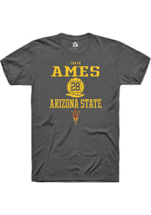 Taryn Ames  Arizona State Sun Devils Dark Grey Rally NIL Sport Icon Short Sleeve T Shirt