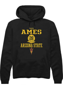 Taryn Ames  Rally Arizona State Sun Devils Mens Black NIL Sport Icon Long Sleeve Hoodie