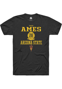 Taryn Ames  Arizona State Sun Devils Black Rally NIL Sport Icon Short Sleeve T Shirt