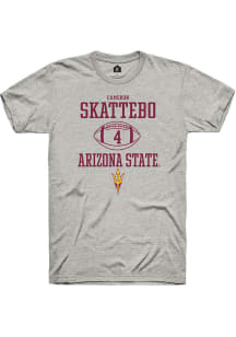 Cameron Skattebo  Arizona State Sun Devils Ash Rally NIL Sport Icon Short Sleeve T Shirt