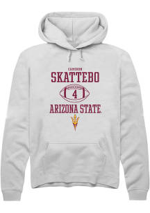 Cameron Skattebo  Rally Arizona State Sun Devils Mens White NIL Sport Icon Long Sleeve Hoodie