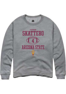 Cameron Skattebo  Rally Arizona State Sun Devils Mens Graphite NIL Sport Icon Long Sleeve Crew S..