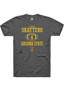 Cameron Skattebo  Arizona State Sun Devils Dark Grey Rally NIL Sport Icon Short Sleeve T Shirt
