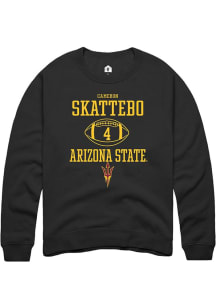 Cameron Skattebo  Rally Arizona State Sun Devils Mens Black NIL Sport Icon Long Sleeve Crew Swea..