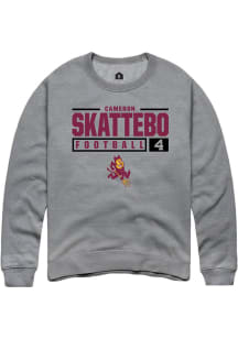 Cameron Skattebo  Rally Arizona State Sun Devils Mens Graphite NIL Stacked Box Long Sleeve Crew ..