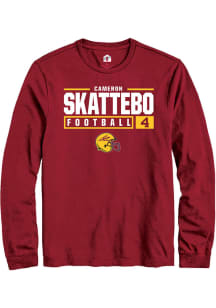 Cameron Skattebo  Arizona State Sun Devils Maroon Rally NIL Stacked Box Long Sleeve T Shirt