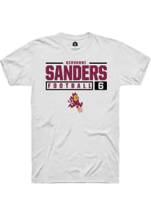 Giovanni Sanders  Arizona State Sun Devils White Rally NIL Stacked Box Short Sleeve T Shirt