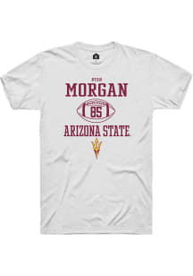 Ryan Morgan  Arizona State Sun Devils White Rally NIL Sport Icon Short Sleeve T Shirt