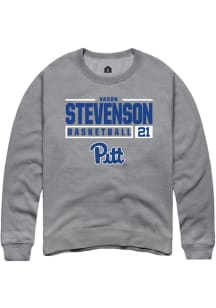 Vason Stevenson Rally Mens Graphite Pitt Panthers NIL Stacked Box Crew Sweatshirt