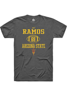 Joey Ramos  Arizona State Sun Devils Dark Grey Rally NIL Sport Icon Short Sleeve T Shirt