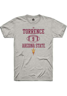 Ro Torrence  Arizona State Sun Devils Ash Rally NIL Sport Icon Short Sleeve T Shirt