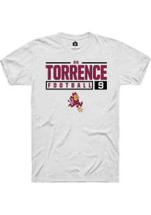Ro Torrence  Arizona State Sun Devils White Rally NIL Stacked Box Short Sleeve T Shirt