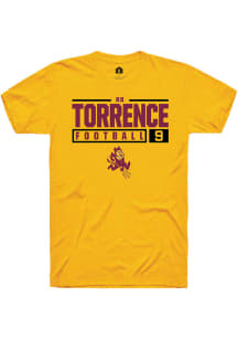 Ro Torrence  Arizona State Sun Devils Gold Rally NIL Stacked Box Short Sleeve T Shirt