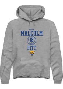 Aislin Malcolm Rally Mens Graphite Pitt Panthers NIL Sport Icon Hooded Sweatshirt