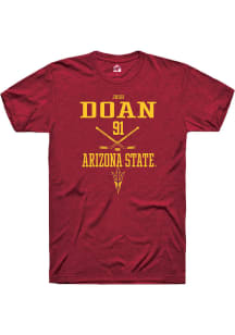Josh Doan  Arizona State Sun Devils Maroon Rally NIL Sport Icon Short Sleeve T Shirt