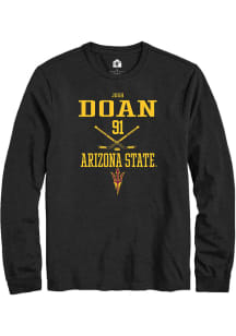 Josh Doan  Arizona State Sun Devils Black Rally NIL Sport Icon Long Sleeve T Shirt