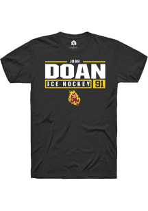 Josh Doan  Arizona State Sun Devils Black Rally NIL Stacked Box Short Sleeve T Shirt