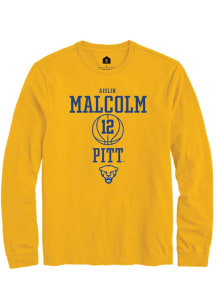 Aislin Malcolm Rally Mens Gold Pitt Panthers NIL Sport Icon Tee