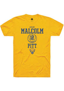 Aislin Malcolm Gold Pitt Panthers NIL Sport Icon Short Sleeve T Shirt