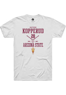 Matthew Kopperud  Arizona State Sun Devils White Rally NIL Sport Icon Short Sleeve T Shirt