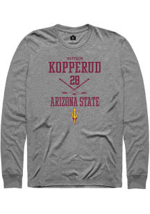Matthew Kopperud  Arizona State Sun Devils Grey Rally NIL Sport Icon Long Sleeve T Shirt