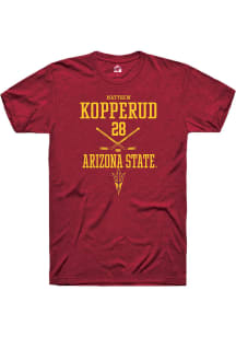 Matthew Kopperud  Arizona State Sun Devils Maroon Rally NIL Sport Icon Short Sleeve T Shirt