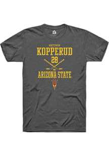 Matthew Kopperud  Arizona State Sun Devils Dark Grey Rally NIL Sport Icon Short Sleeve T Shirt