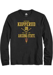 Matthew Kopperud  Arizona State Sun Devils Black Rally NIL Sport Icon Long Sleeve T Shirt