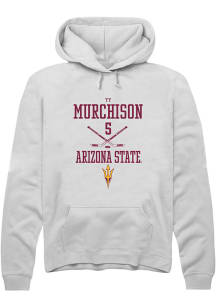 Ty Murchison  Rally Arizona State Sun Devils Mens White NIL Sport Icon Long Sleeve Hoodie