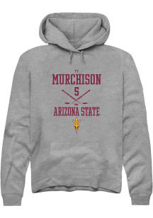 Ty Murchison  Rally Arizona State Sun Devils Mens Grey NIL Sport Icon Long Sleeve Hoodie