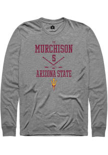 Ty Murchison  Arizona State Sun Devils Grey Rally NIL Sport Icon Long Sleeve T Shirt