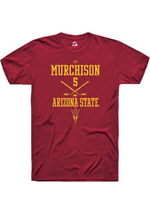 Ty Murchison  Arizona State Sun Devils Maroon Rally NIL Sport Icon Short Sleeve T Shirt