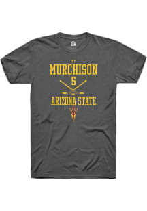 Ty Murchison  Arizona State Sun Devils Dark Grey Rally NIL Sport Icon Short Sleeve T Shirt