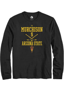 Ty Murchison  Arizona State Sun Devils Black Rally NIL Sport Icon Long Sleeve T Shirt