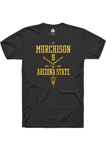 Ty Murchison  Arizona State Sun Devils Black Rally NIL Sport Icon Short Sleeve T Shirt