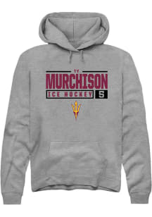 Ty Murchison  Rally Arizona State Sun Devils Mens Grey NIL Stacked Box Long Sleeve Hoodie
