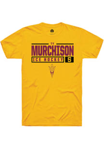 Ty Murchison  Arizona State Sun Devils Gold Rally NIL Stacked Box Short Sleeve T Shirt
