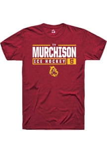 Ty Murchison  Arizona State Sun Devils Maroon Rally NIL Stacked Box Short Sleeve T Shirt