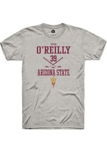 Ryan O’Reilly  Arizona State Sun Devils Ash Rally NIL Sport Icon Short Sleeve T Shirt
