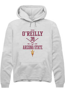 Ryan O’Reilly  Rally Arizona State Sun Devils Mens White NIL Sport Icon Long Sleeve Hoodie