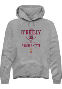 Ryan O’Reilly  Rally Arizona State Sun Devils Mens Grey NIL Sport Icon Long Sleeve Hoodie