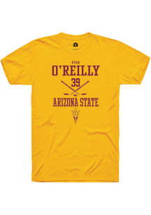 Ryan O’Reilly  Arizona State Sun Devils Gold Rally NIL Sport Icon Short Sleeve T Shirt