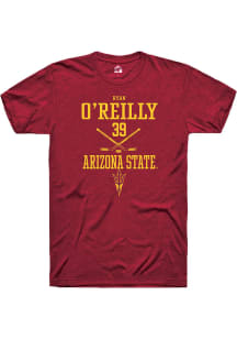 Ryan O’Reilly  Arizona State Sun Devils Maroon Rally NIL Sport Icon Short Sleeve T Shirt