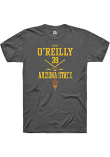 Ryan O’Reilly  Arizona State Sun Devils Dark Grey Rally NIL Sport Icon Short Sleeve T Shirt
