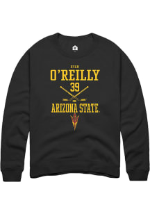 Ryan O’Reilly  Rally Arizona State Sun Devils Mens Black NIL Sport Icon Long Sleeve Crew Sweatsh..