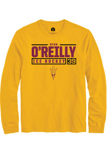 Ryan O’Reilly  Arizona State Sun Devils Gold Rally NIL Stacked Box Long Sleeve T Shirt