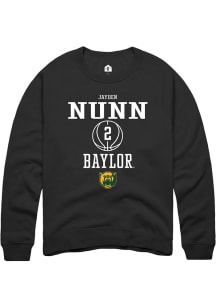 Jayden Nunn  Rally Baylor Bears Mens Black NIL Sport Icon Long Sleeve Crew Sweatshirt