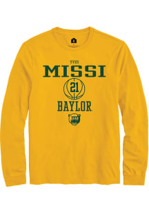 Yves Missi  Baylor Bears Gold Rally NIL Sport Icon Long Sleeve T Shirt