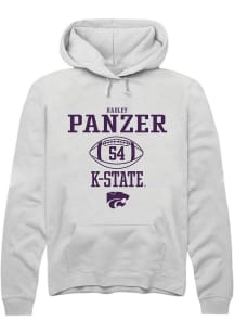 Hadley Panzer Rally Mens White K-State Wildcats NIL Sport Icon Hooded Sweatshirt